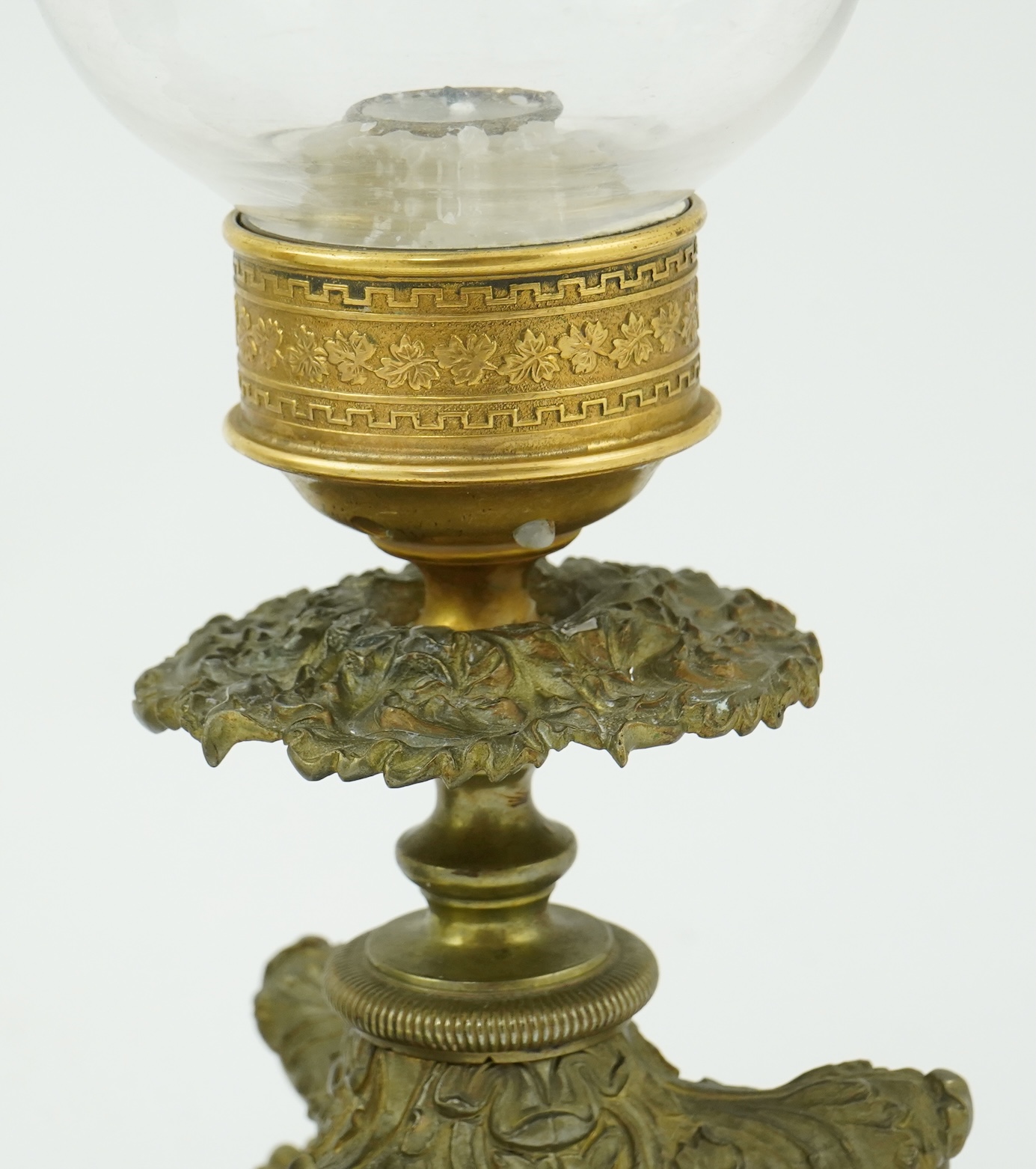 A pair of Empire style ormolu storm lanterns, 19th century